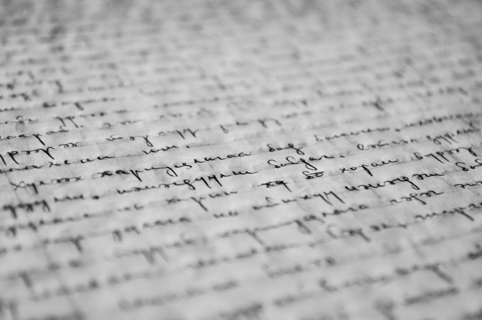 Une page manuscrite, en gros plan.